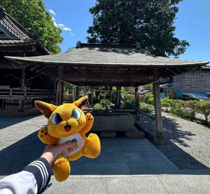 招き猫と神明宮の参道